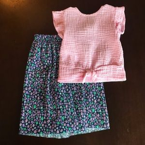 2/$10 🌼 2T CropTop & Gaucho Set